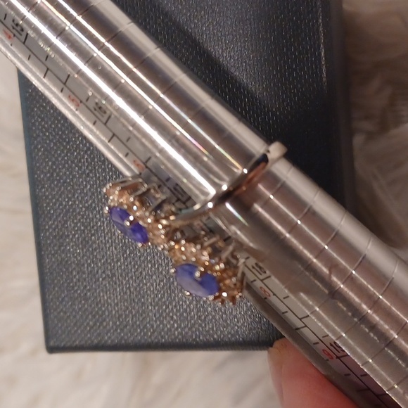 Colleen Lopez Tanzanite and White Zircon By Pass Ring NEW - Picture 4 of 7
